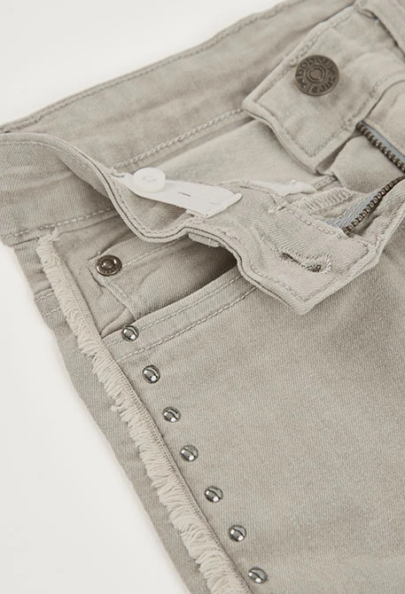 Pantalón niña denim gris