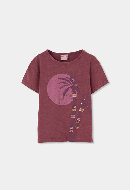 Camiseta niña algodón lila