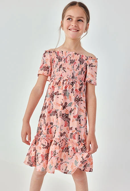 Vestido estampado menina