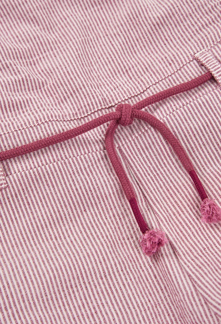 Granota de ratlles rosa i cru