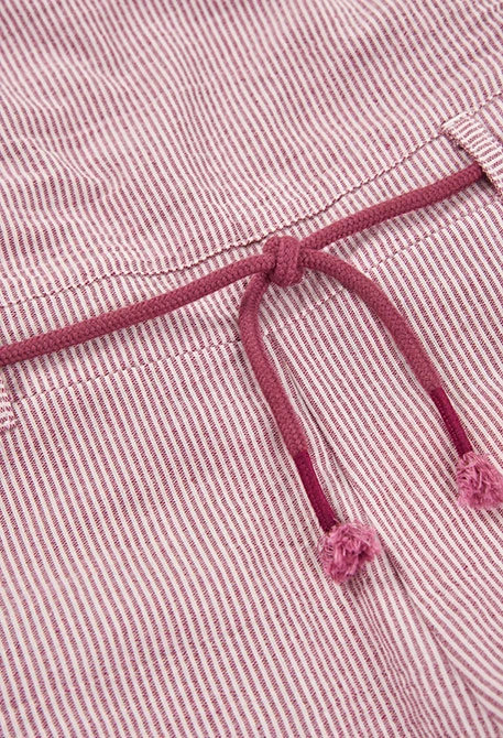 Combinaison à rayures rose et écru