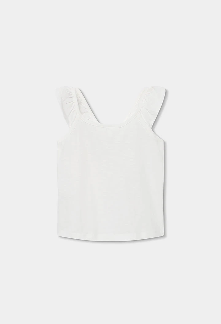 Camisola menina algodão cor branca