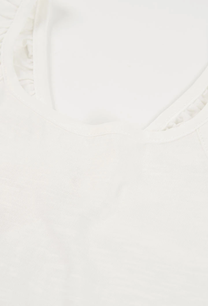 Maglietta bambina cotone colore bianco