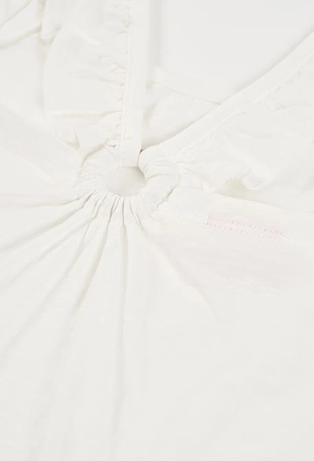 T-shirt fille coton couleur blanche