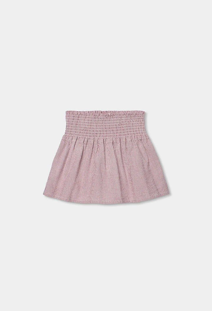 Maroon poplin skirt