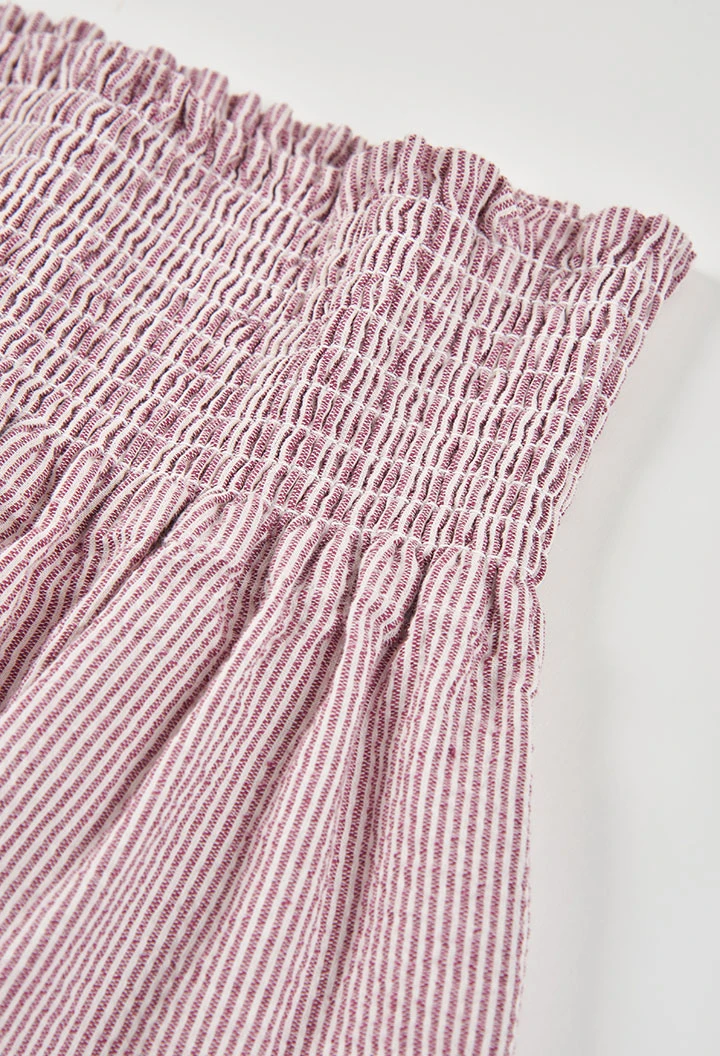 Maroon poplin skirt
