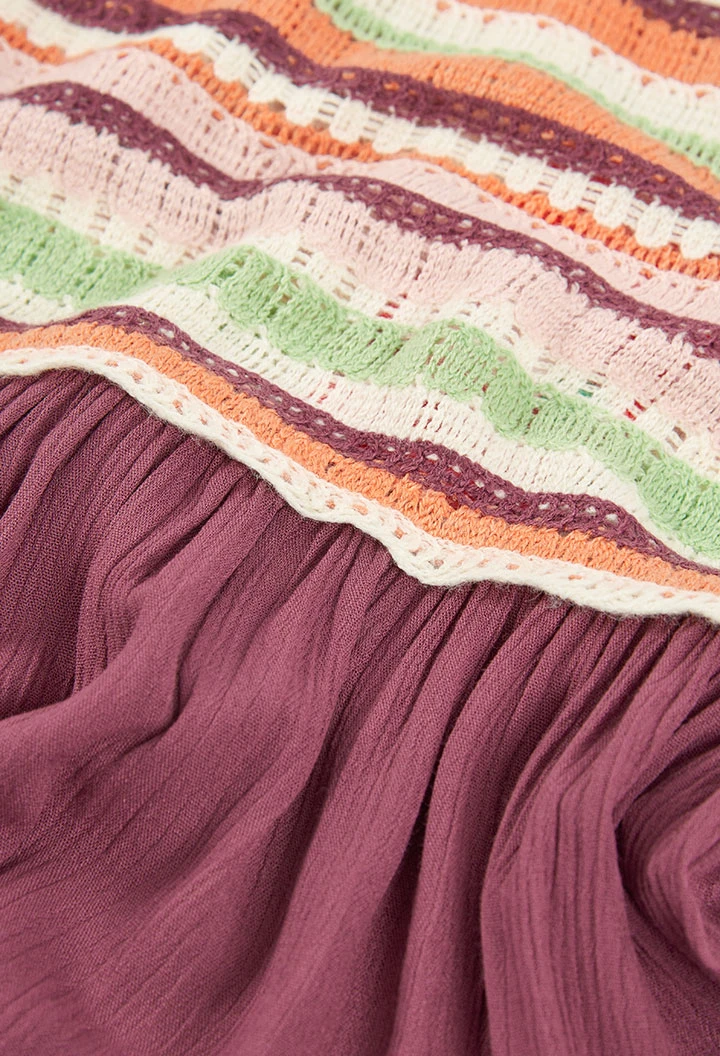 Robe en maille lilas