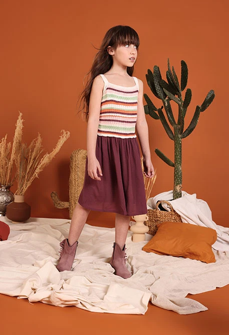 Robe en maille lilas