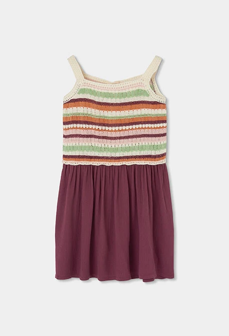 Vestido de malha lilás