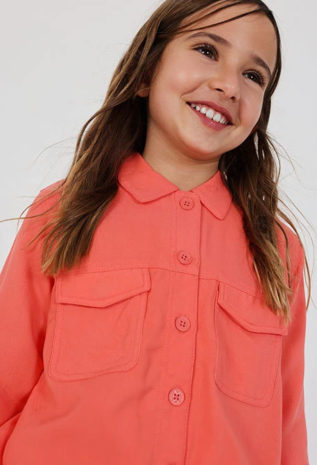 Viscose-Twill-Jacke für Mädchen