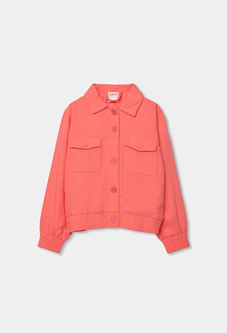 Viscose twill jacket for girl