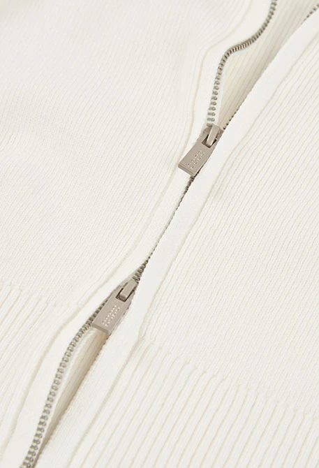 Giacca bambina maglia in bianco