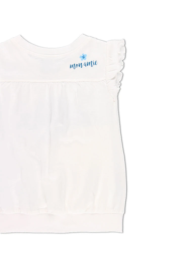 T-Shirt tricot flame "poisson" pour fille