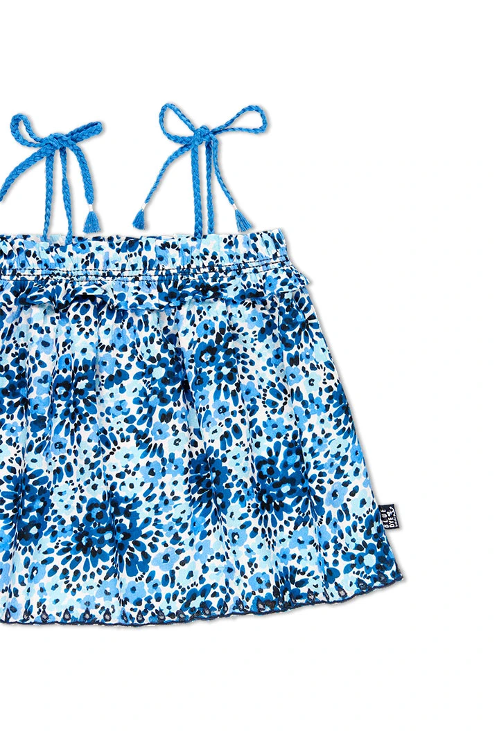 Top bambula imprimée pour fille