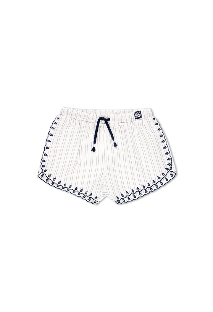 Short à rayures pour fille