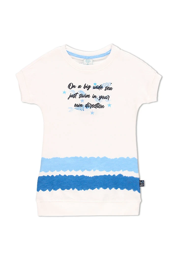 Robe en molleton flame "poissons" pour fille