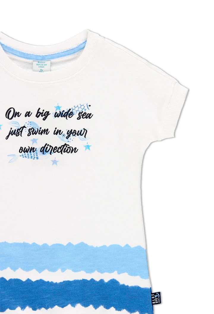 Robe en molleton flame "poissons" pour fille
