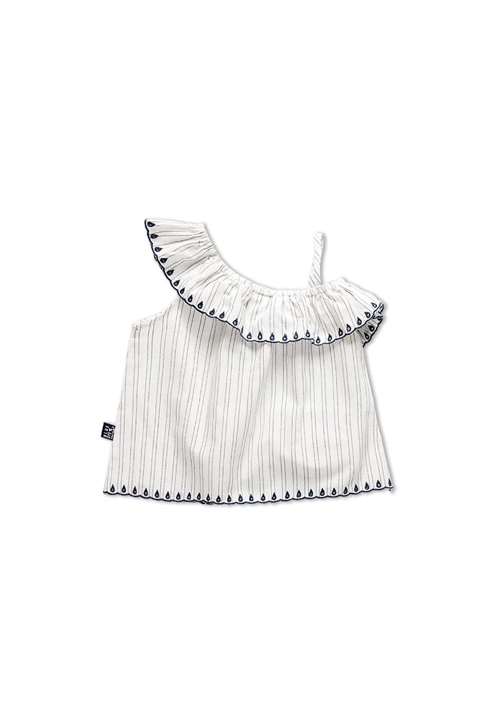 Blouse à rayures pour fille