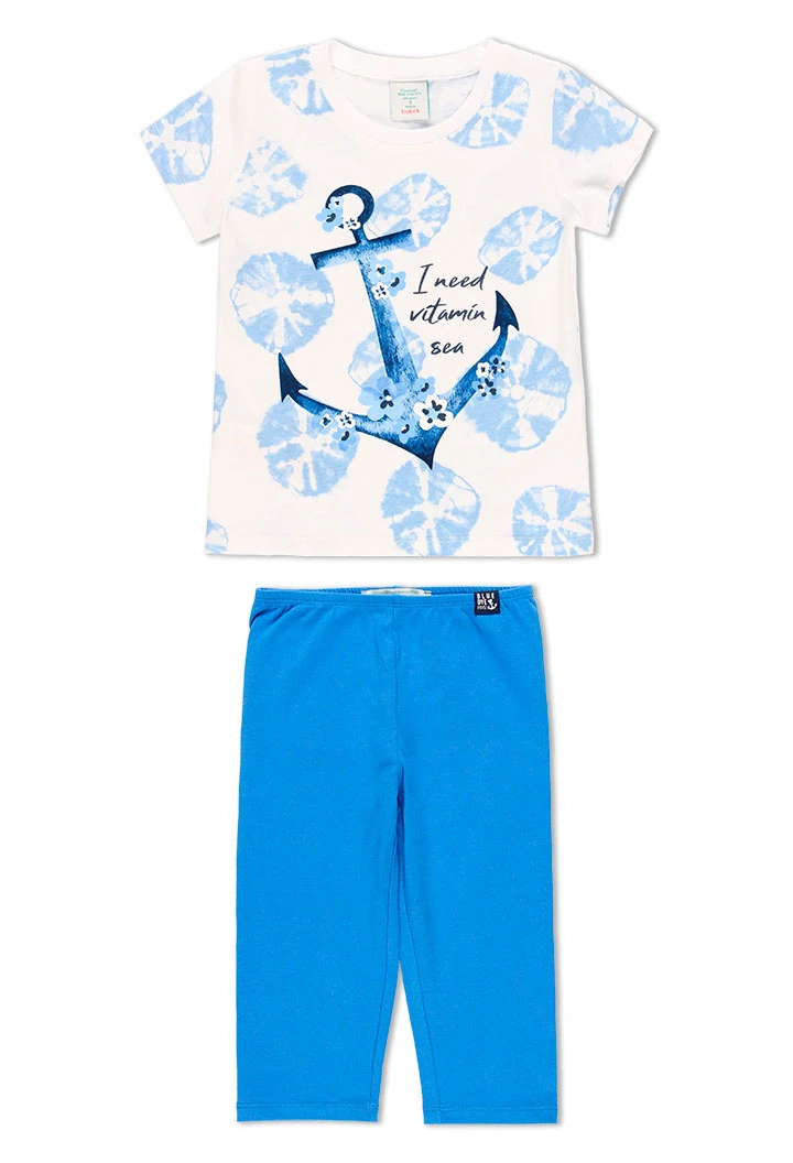 Pack en tricot bi matiere pour fille
