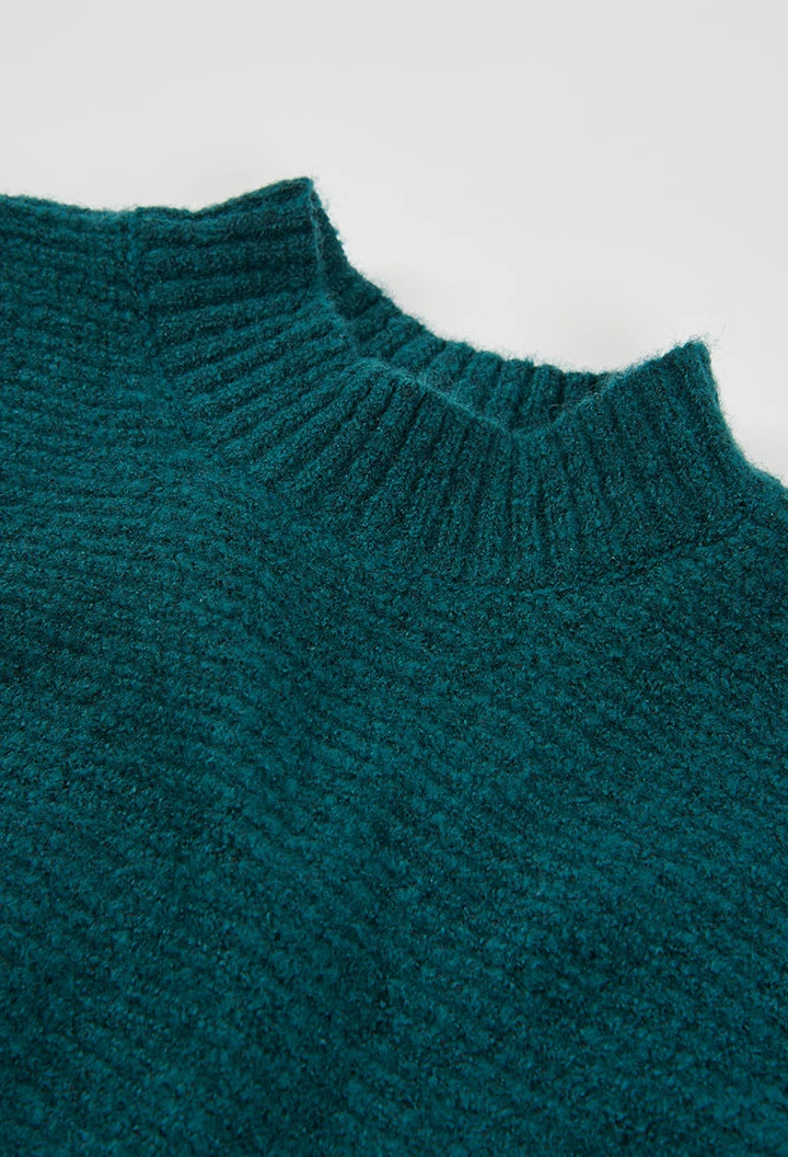 Girl\'s green star jumper