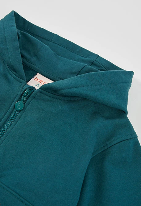 Chaqueta felpa niña verde con estrellas