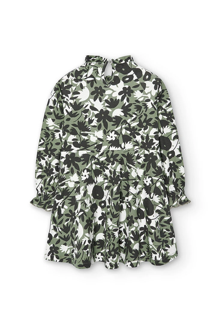 Knit dress floral for girl