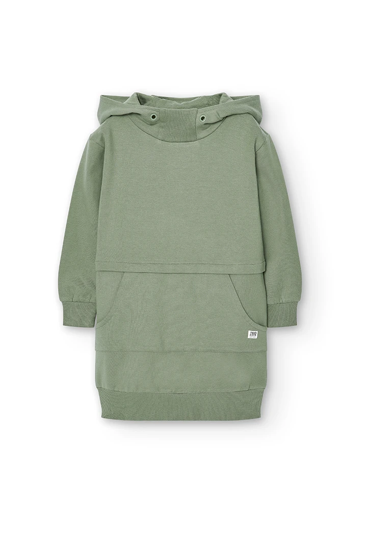 Robe en molleton à capuche pour fille
