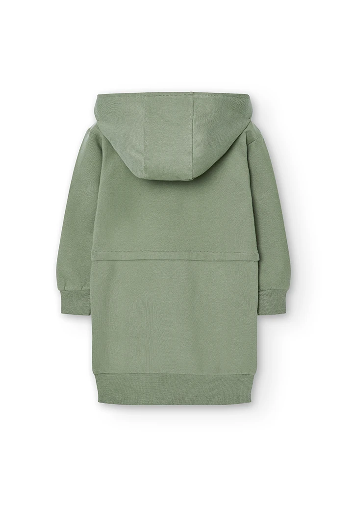 Fleece dress hooded for girl
