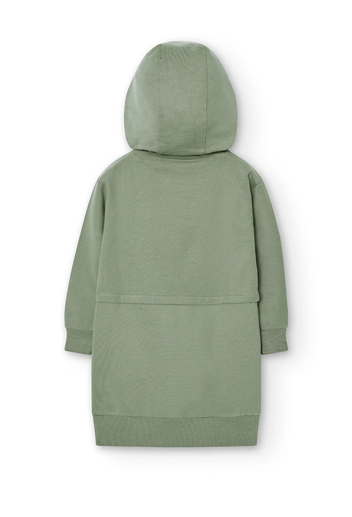 Robe en molleton à capuche pour fille