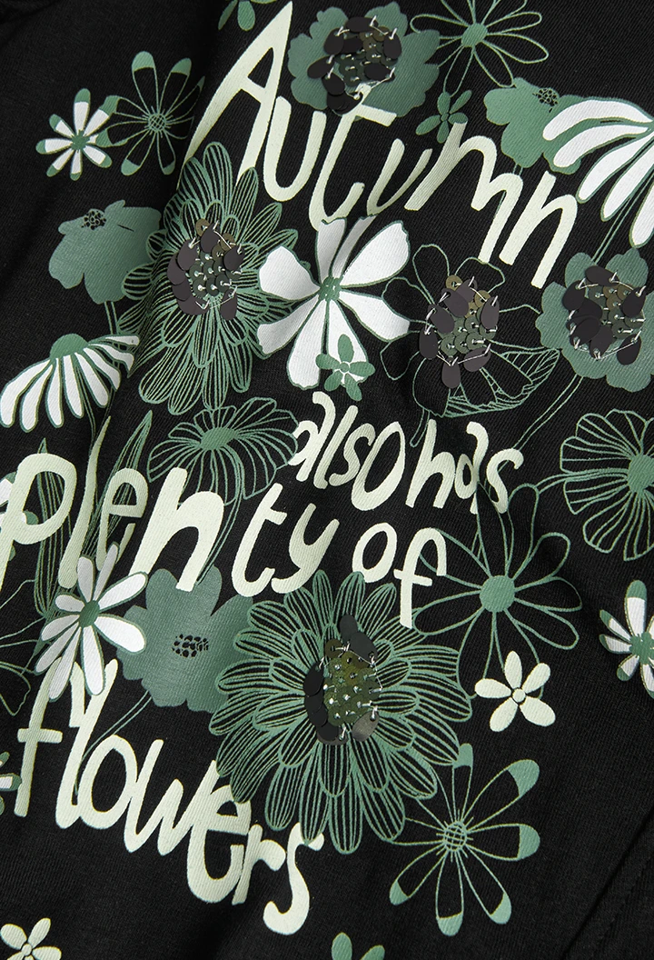 T-Shirt tricot manche longue pour fille