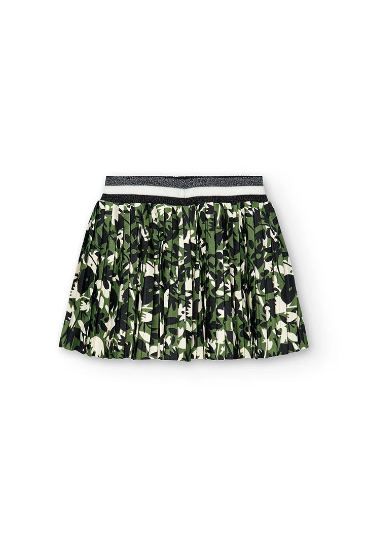 Jupe tricot fleurs pour fille