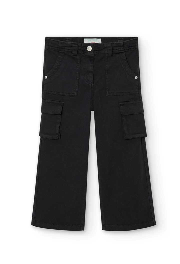 Pantalon en toile stretch pour fille -BCI