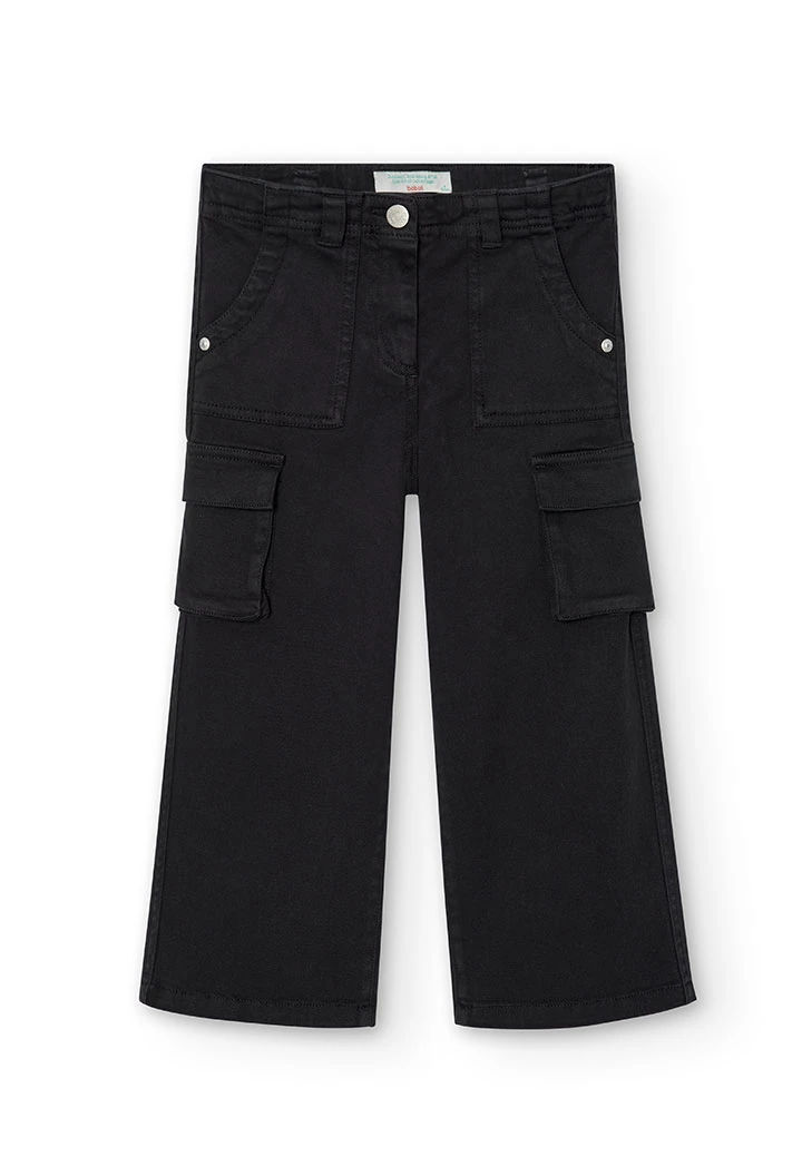 Pantalon en toile stretch pour fille -BCI