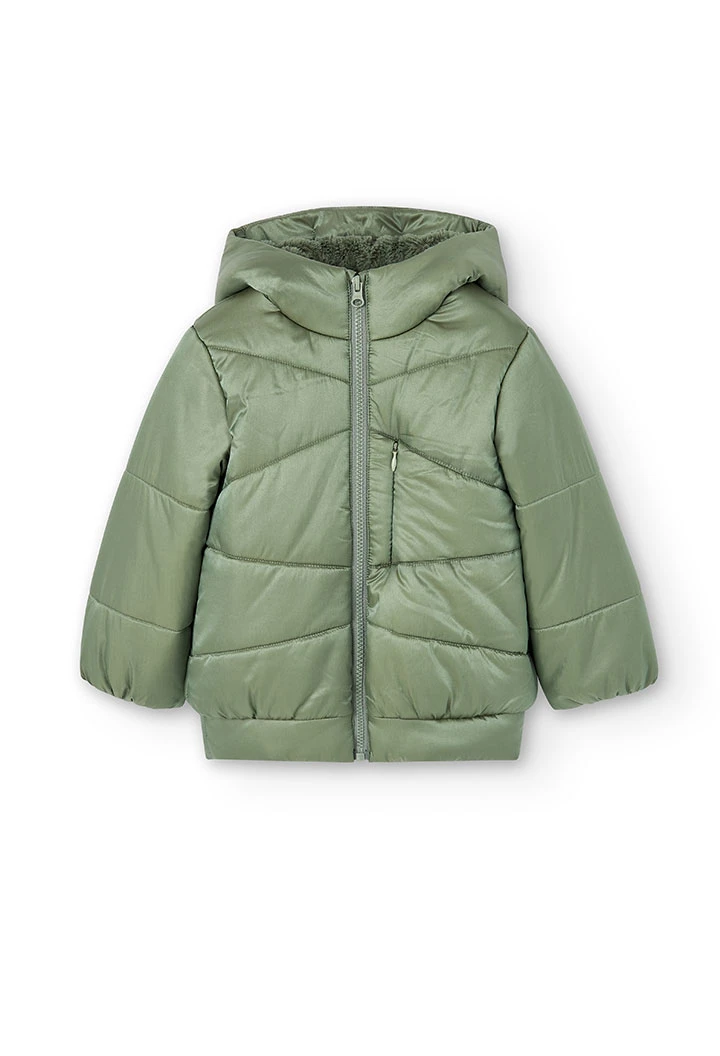 Parka en toile technique pour fille