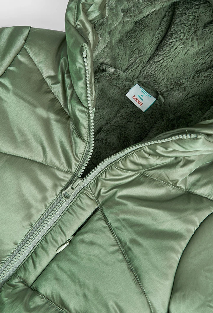 Parka en toile technique pour fille