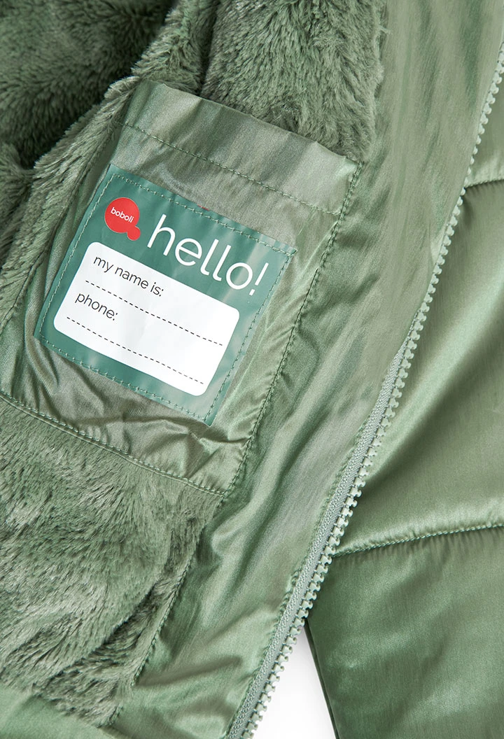 Parka tecido técnico para menina
