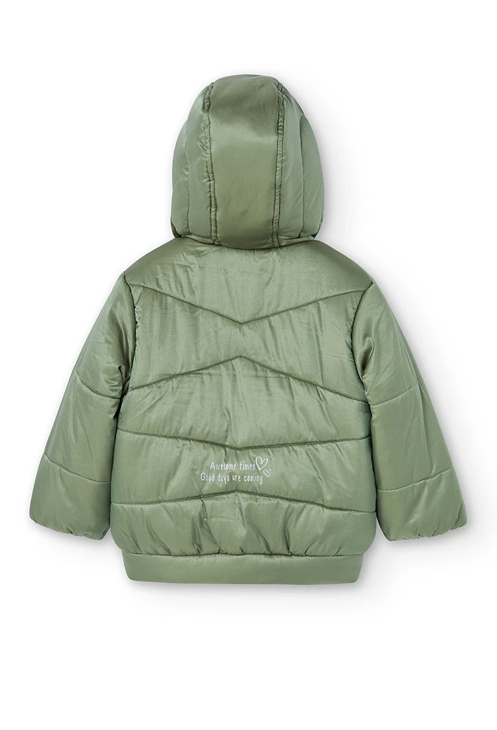 Parka en toile technique pour fille