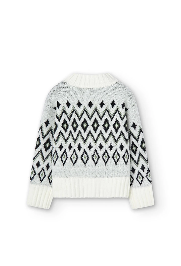 Knitwear pullover jacquard for girl
