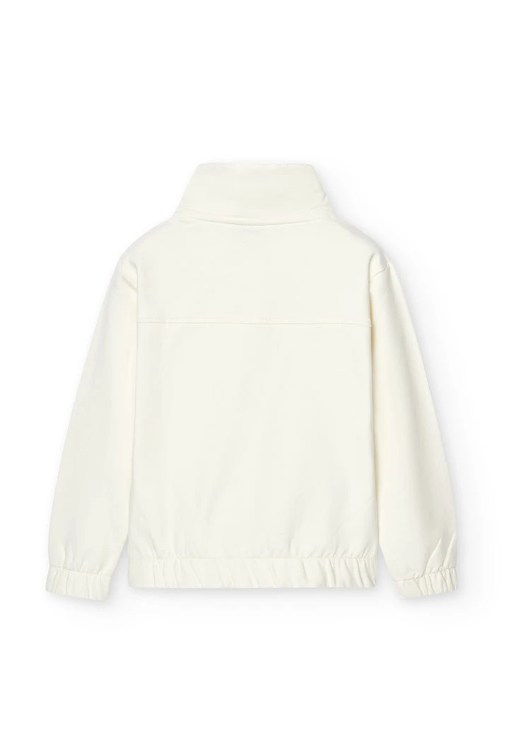 Sweat en molleton avec poche pour fille
