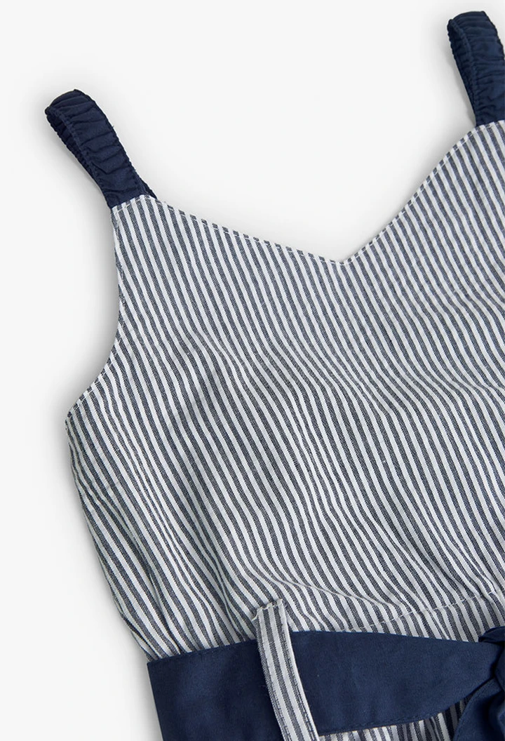 Robe en popeline rayée pour fille