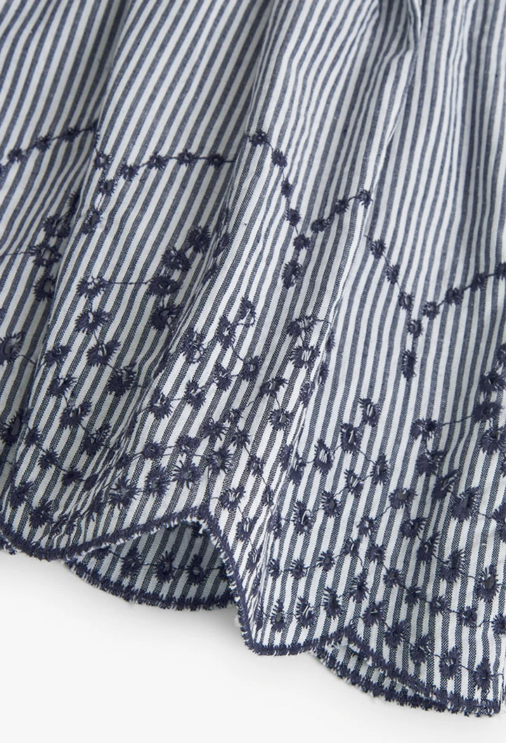 Robe en popeline rayée pour fille