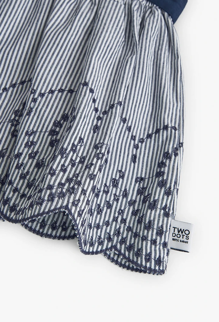 Robe en popeline rayée pour fille