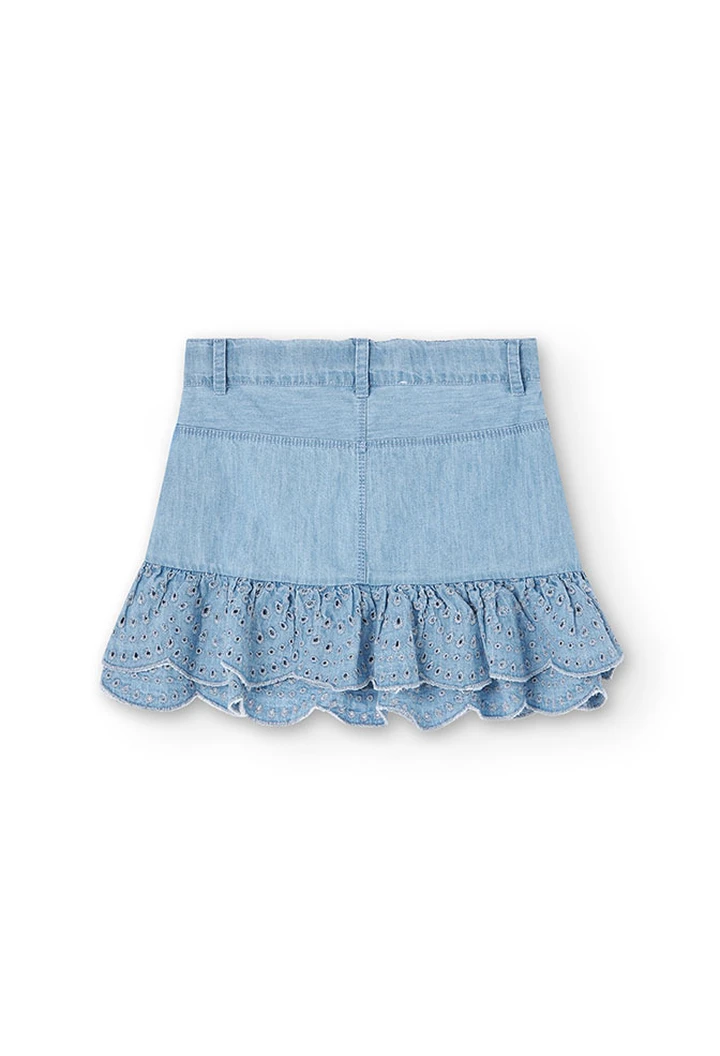 Jupe en denim à volants pour fille