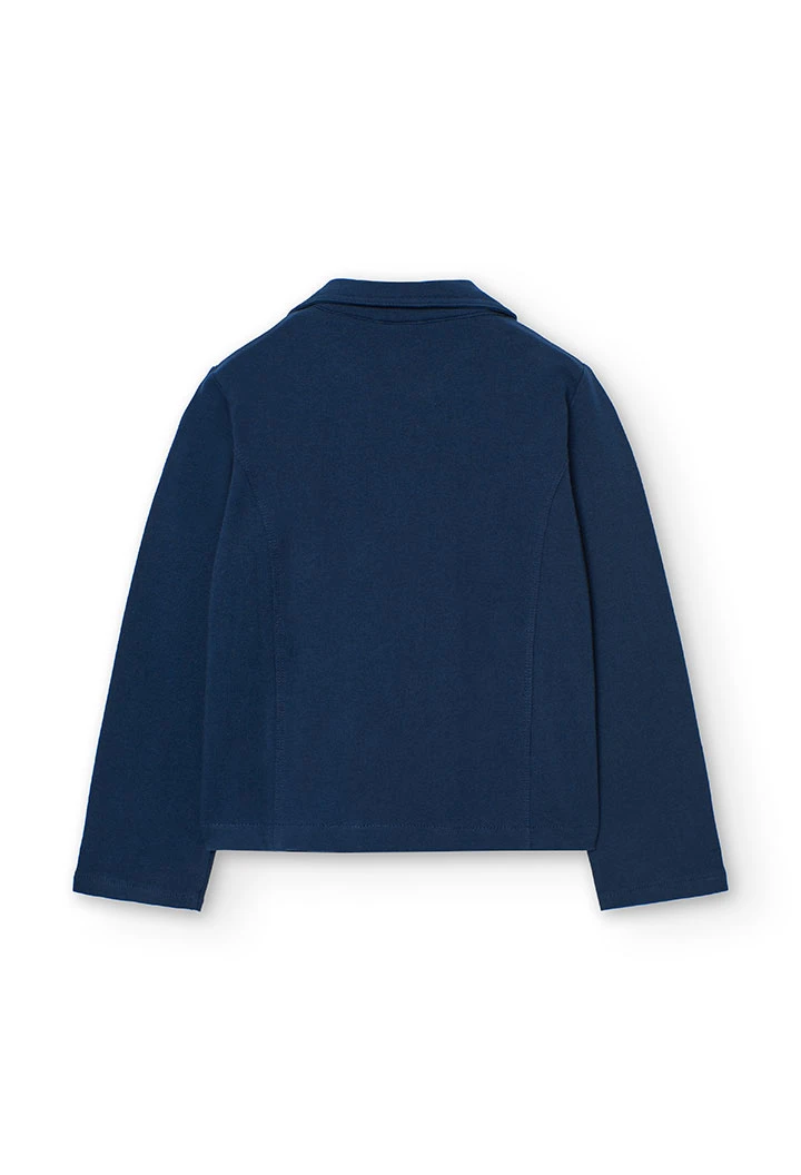 Fleece-Jacke für Mädchen in Farbe Marineblau