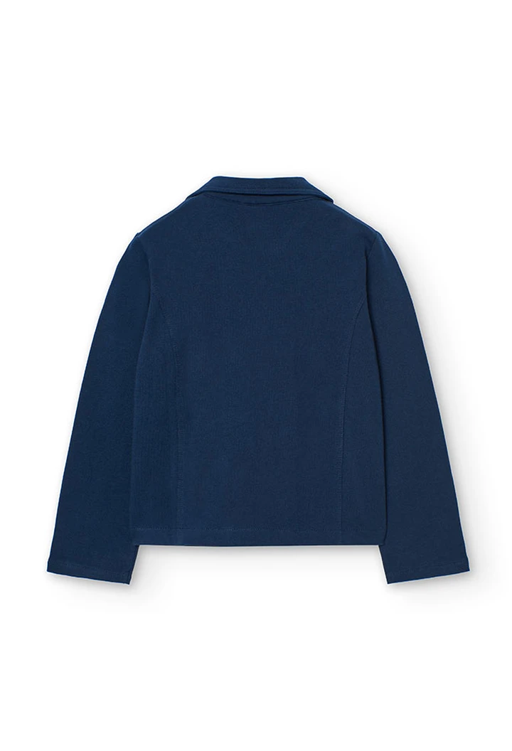 Veste molleton bleu marine pour fille