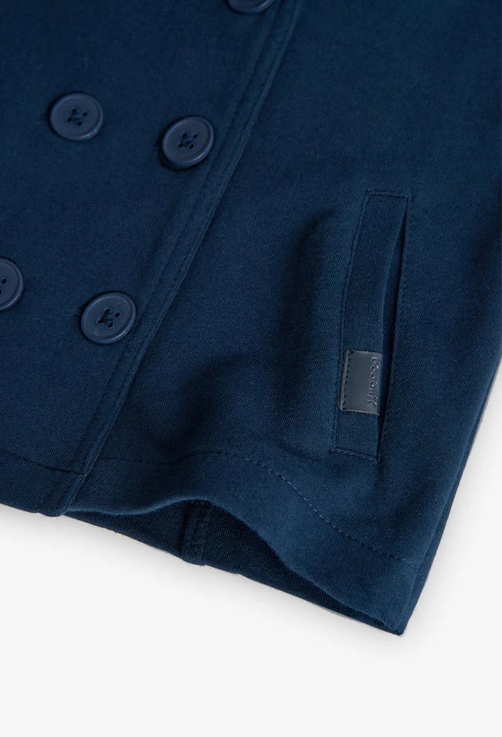 Veste molleton bleu marine pour fille