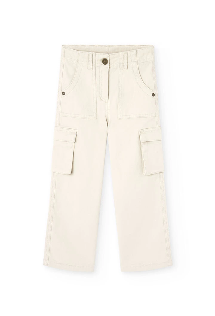 ﻿Stretch twill trousers for girl -BCI