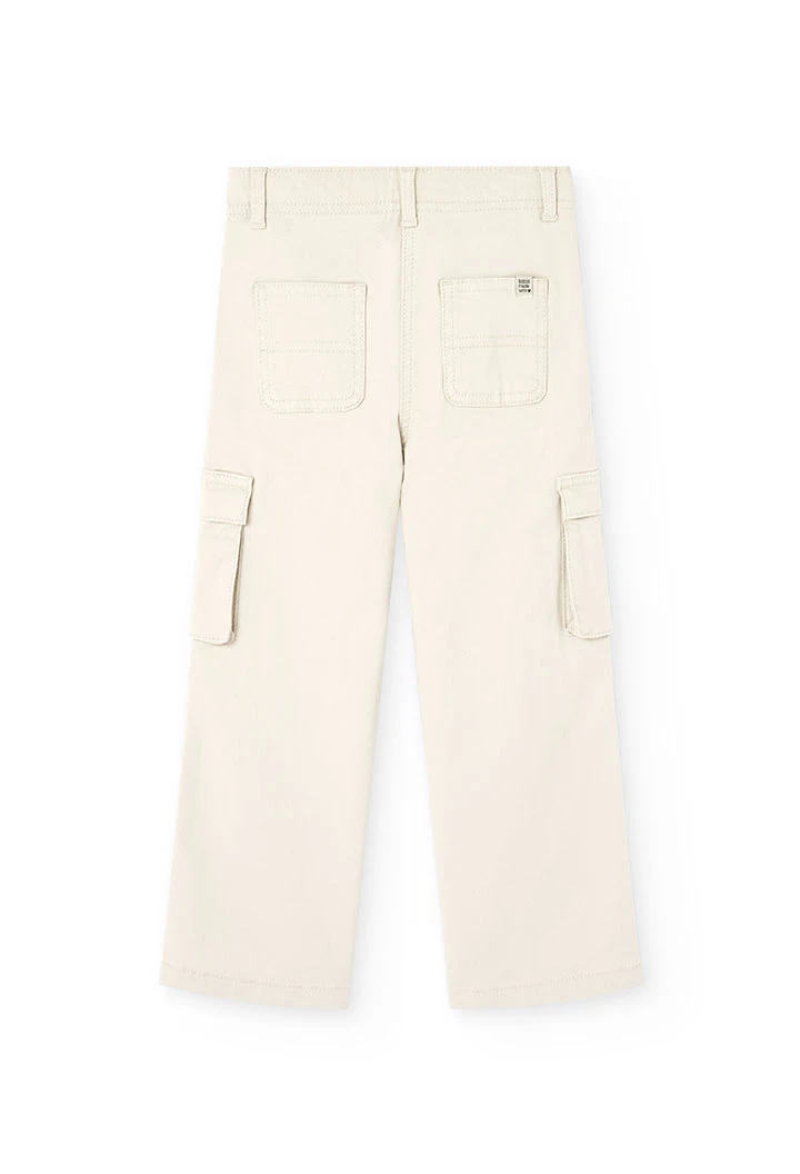 ﻿Pantalon en toile stretch pour fille -BCI