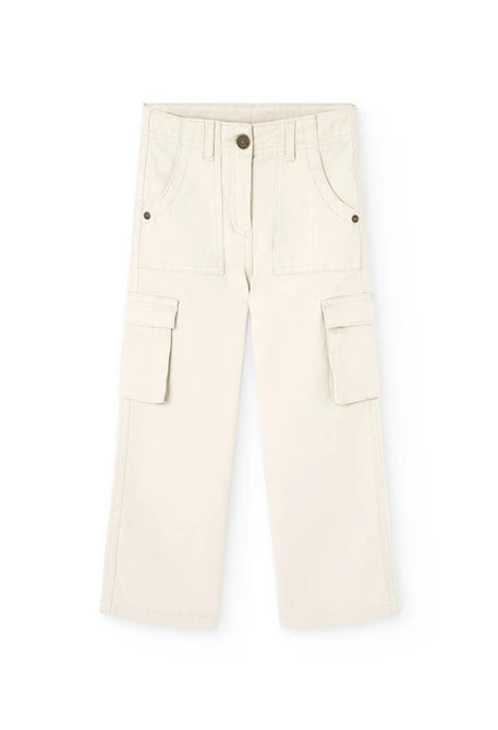 ﻿Pantalon en toile stretch pour fille -BCI