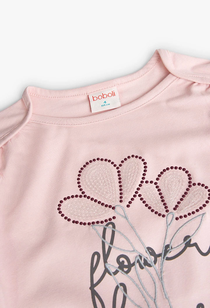 Camisola de malha para menina em rosa